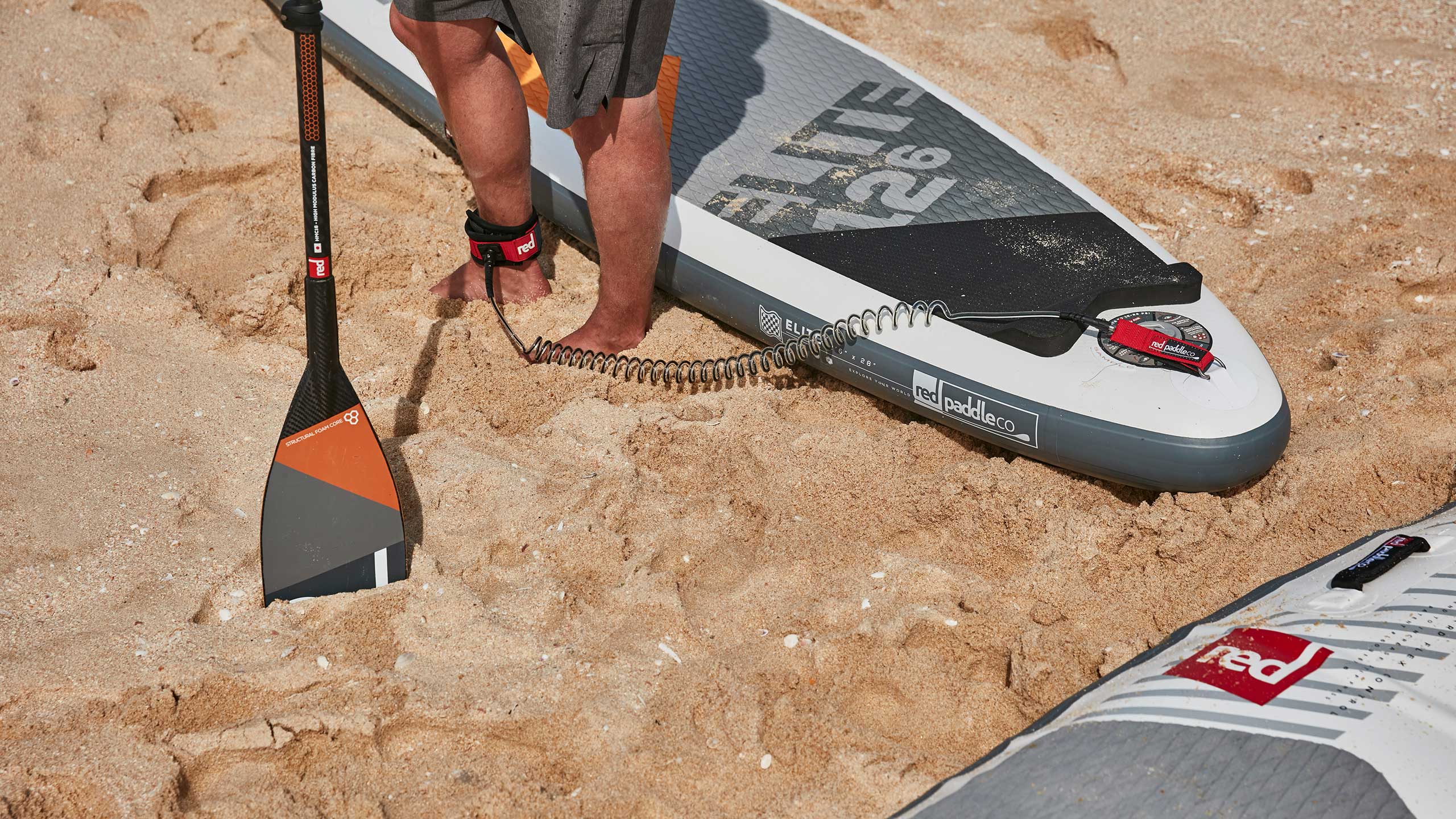 8Red Paddle Co 8' Coiled SUP Leash Incl. Ankle & Calf Cuff