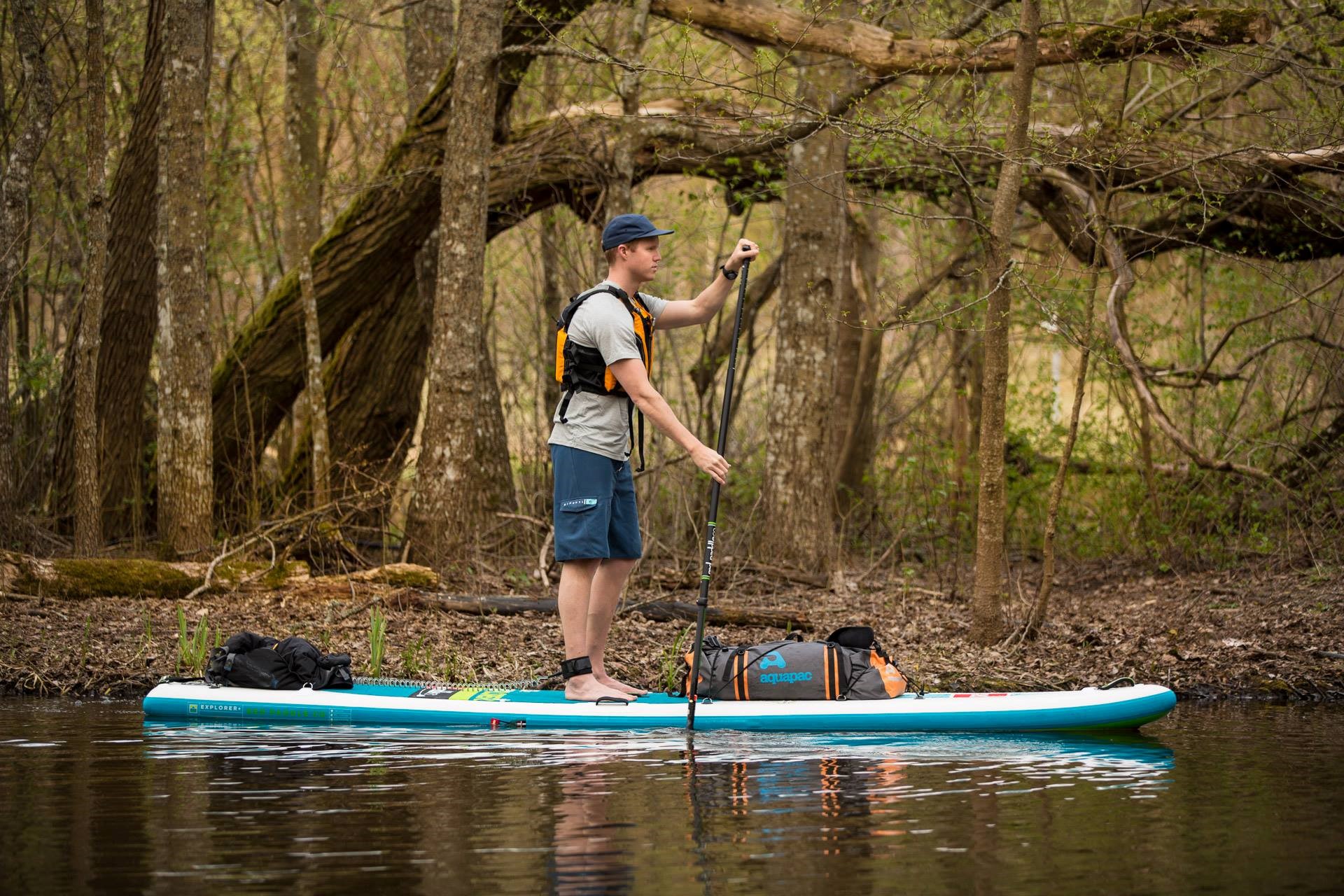 Marcus Aspsjö training before his American Stand Up Paddle Board Adventure