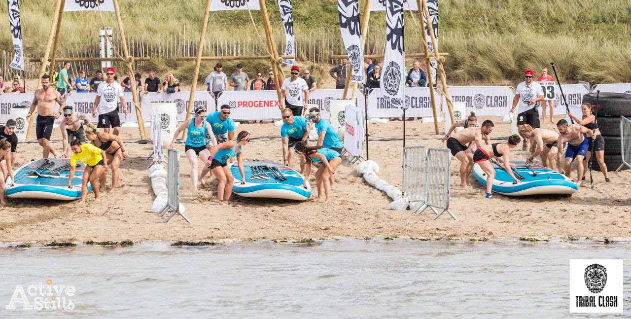 Team SUP on the beach