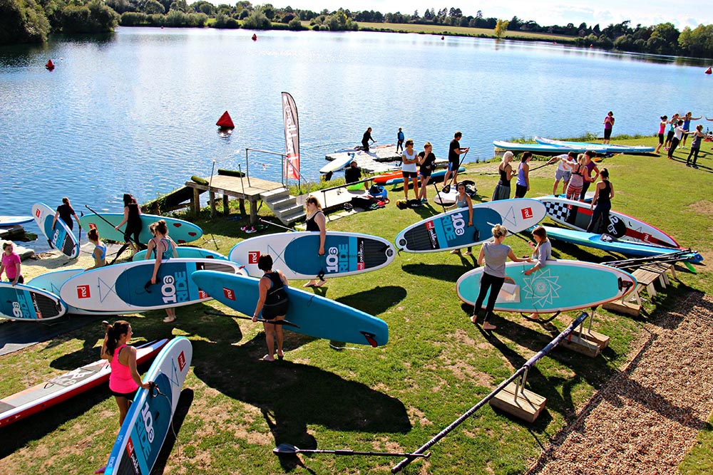 Paddleboarding school using Red Paddle Co boards