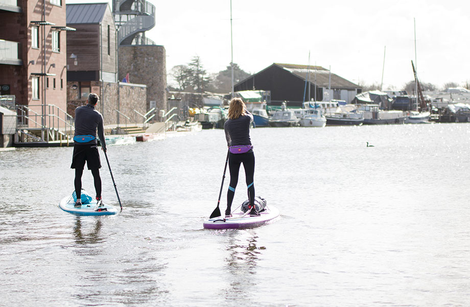 Friends paddle away together on iSUPs